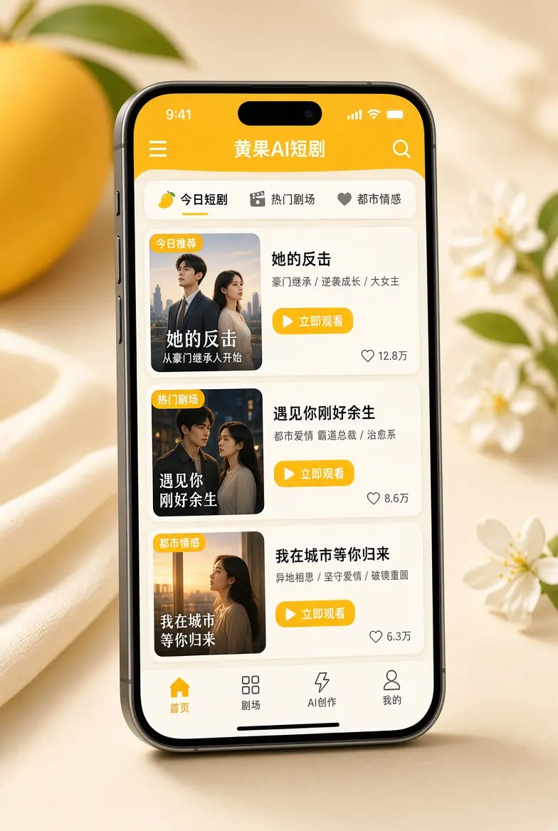 黄果AI短剧移动阅读
